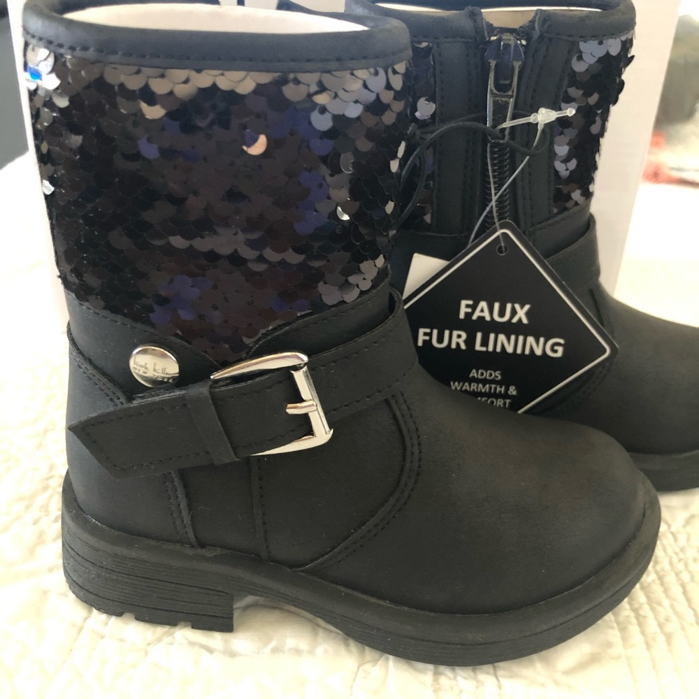 Nicole Miller Sequin Buckle Boot (Toddler) - Picture 2 of 6